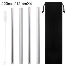 Load image into Gallery viewer, Reusable Metal Drinking Straw (Eco Friendly) - Pack